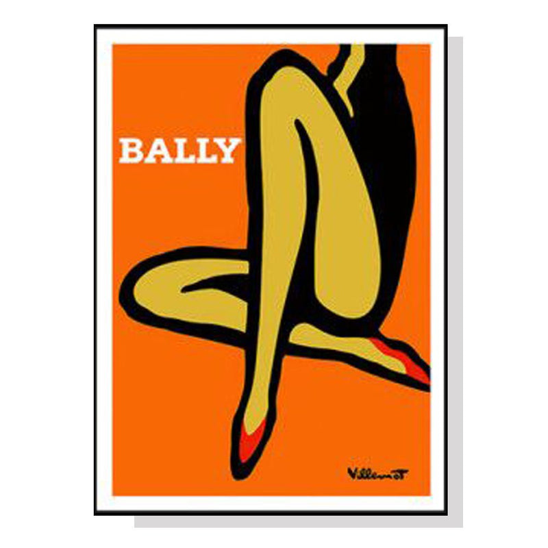 Wall Art 70cmx100cm Orange Legs Black Frame Canvas - NuSea