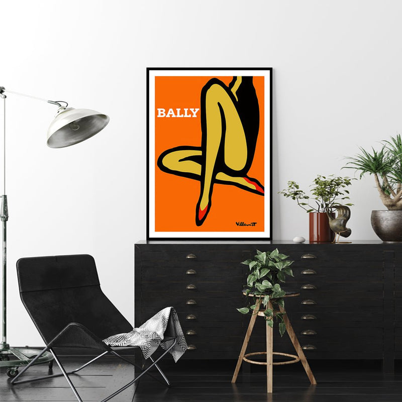 Wall Art 70cmx100cm Orange Legs Black Frame Canvas - NuSea