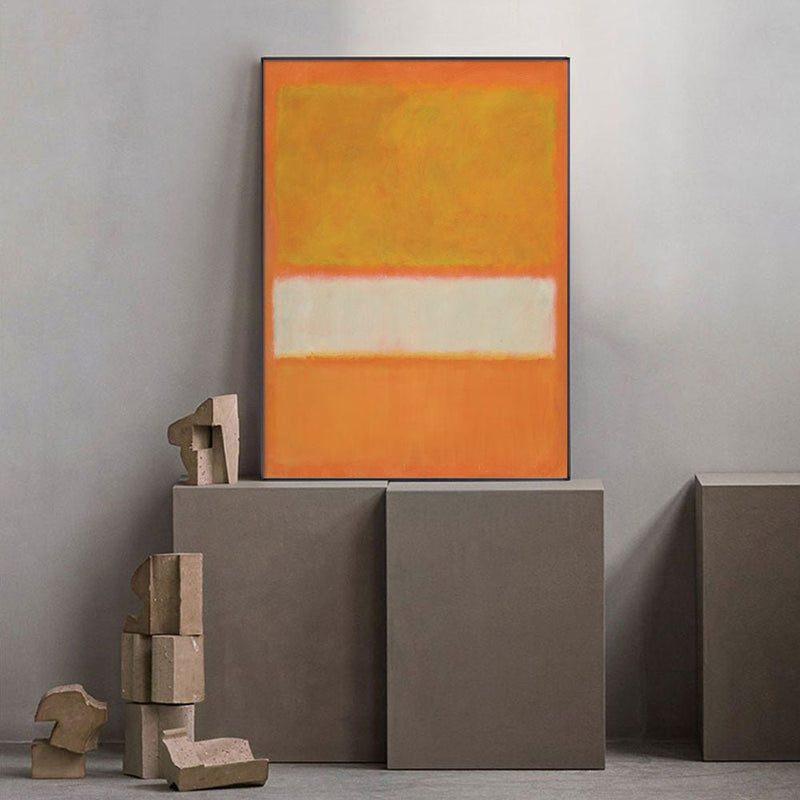 Wall Art 70cmx100cm Yellow By Mark Rothko Black Frame Canvas - NuSea