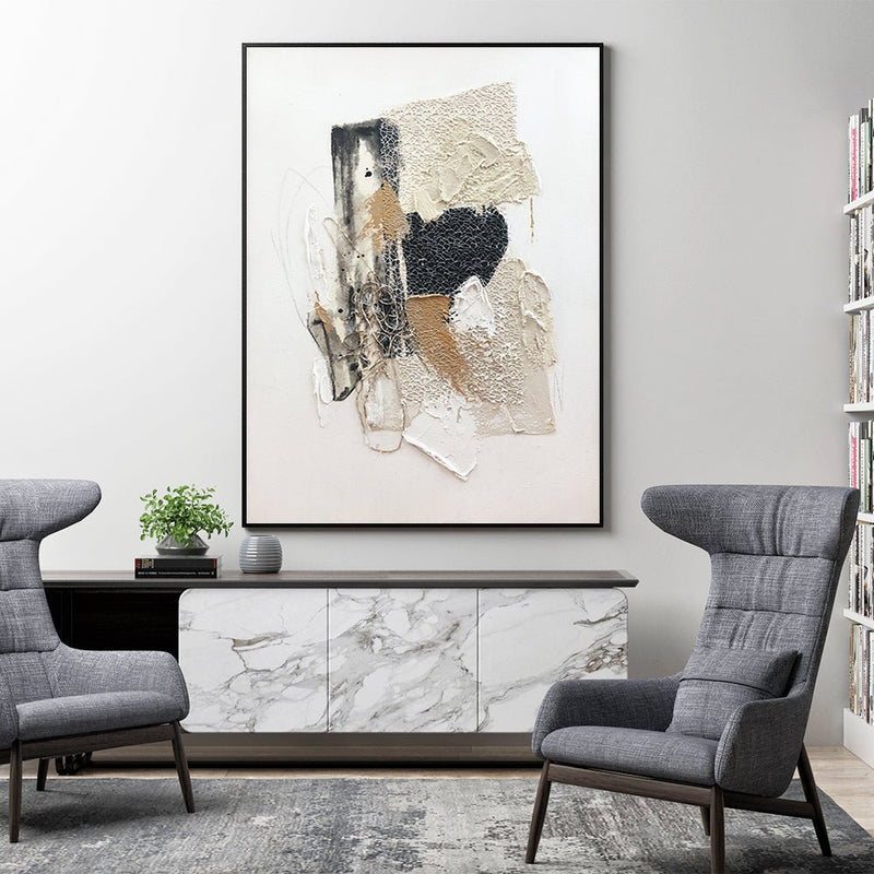 Wall Art Original Abstract Painting on Framed Canvas 800mmx1200mm Set of 2 Untitled Study - NuSea