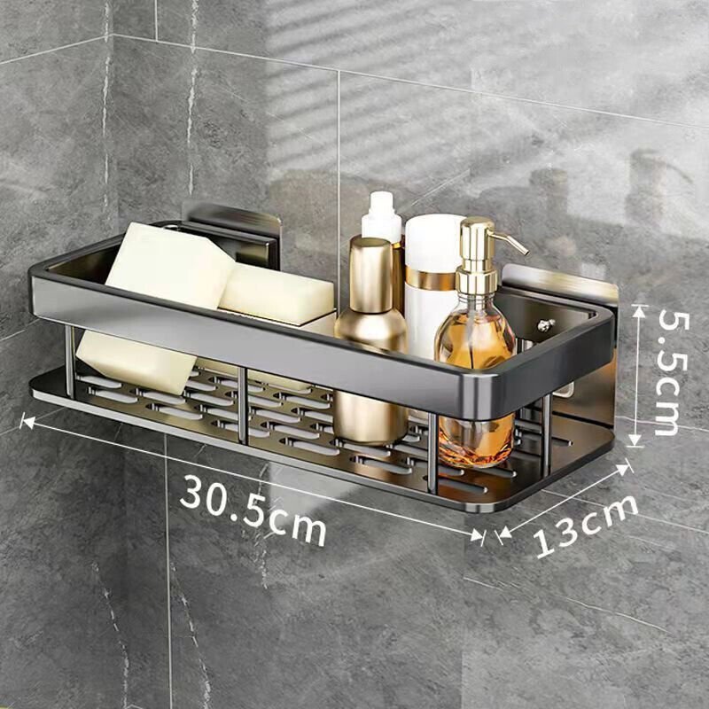 Wall Mount No Drilling Adhesive Bathroom Shelves Basket Inside Shower - NuSea