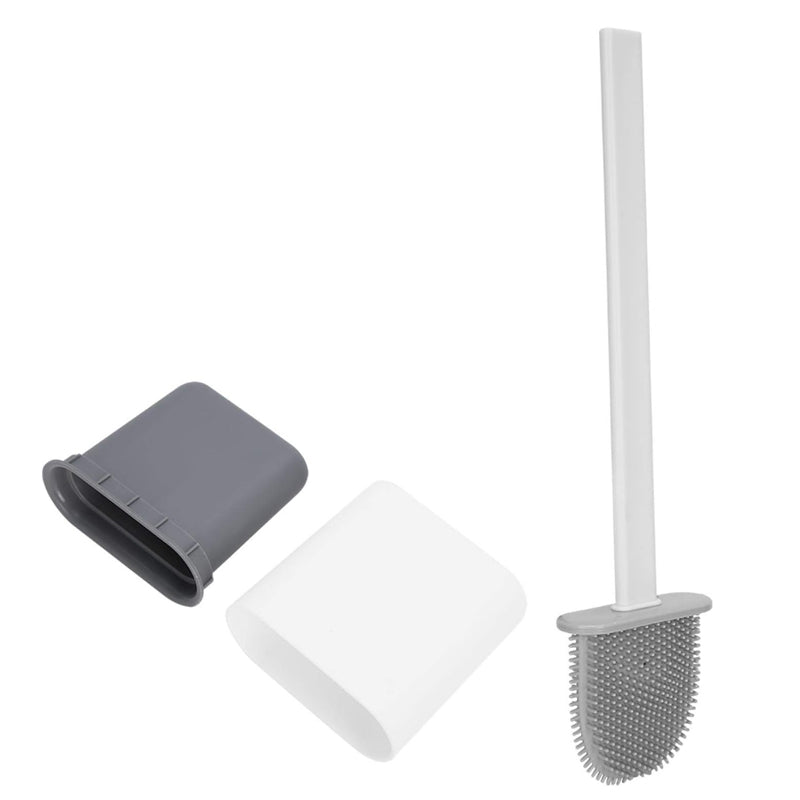 Wall Mounted Silicone Toilet Cleaning Brush with Removable Bottom - NuSea