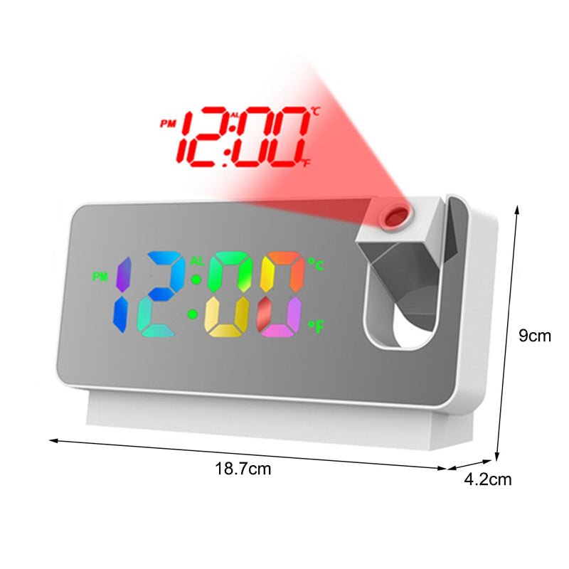 Wall Projection Digital Display Alarm Clock with Thermometer Function - NuSea