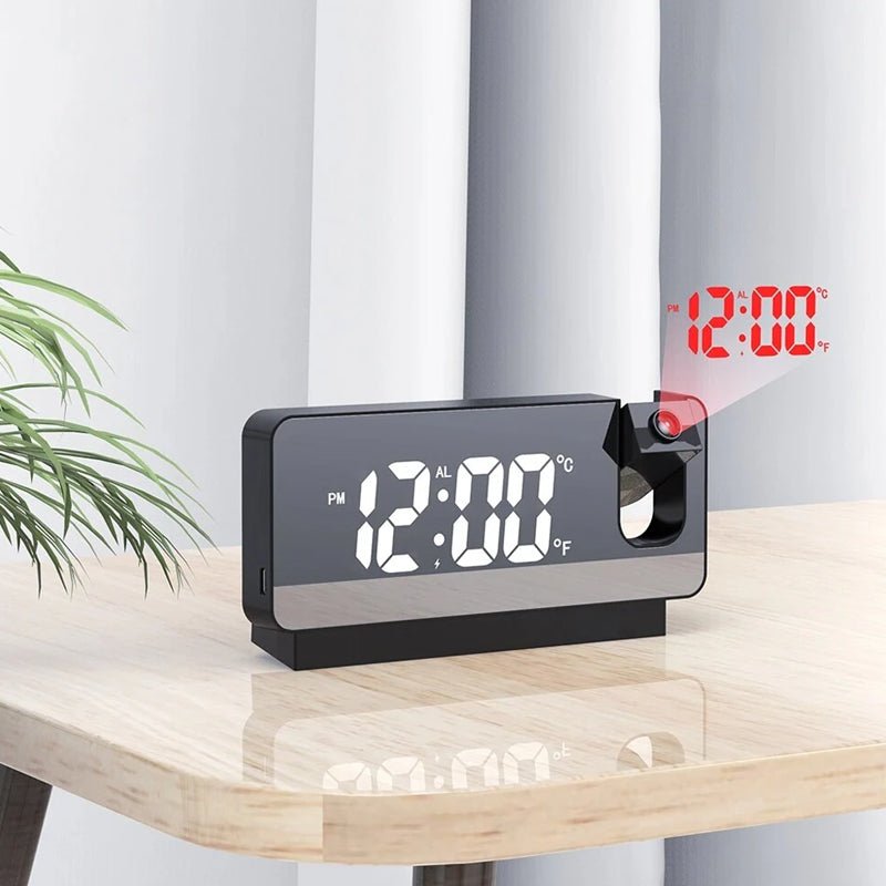 Wall Projection Digital Display Alarm Clock with Thermometer Function - NuSea