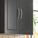 Wall Storage Cabinet Double Doors, Black - NuSea