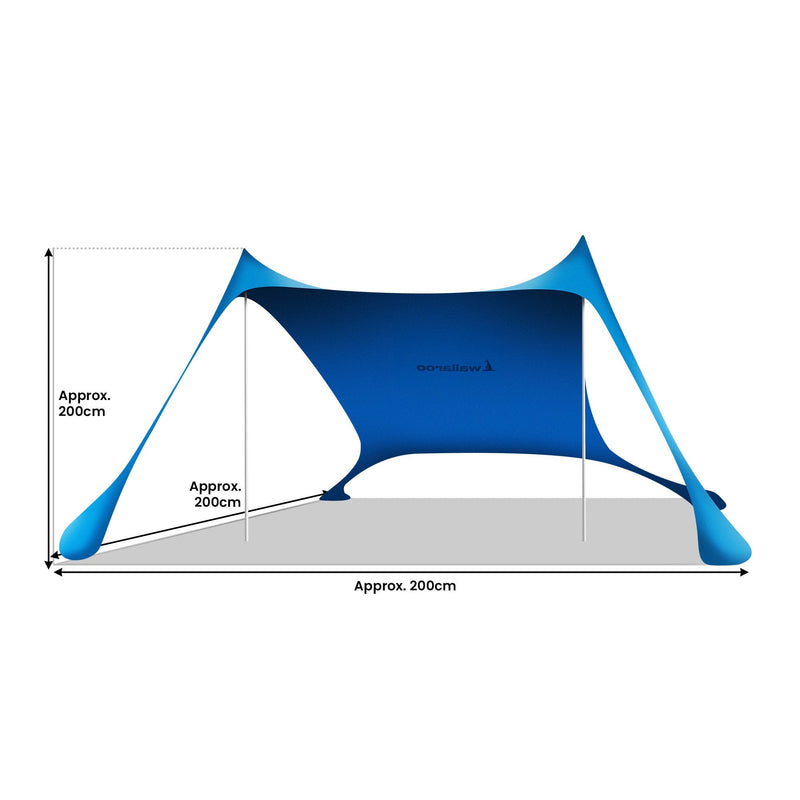 Wallaroo Beach Tent Canopy Sunshade 2m X 2m - Blue - NuSea