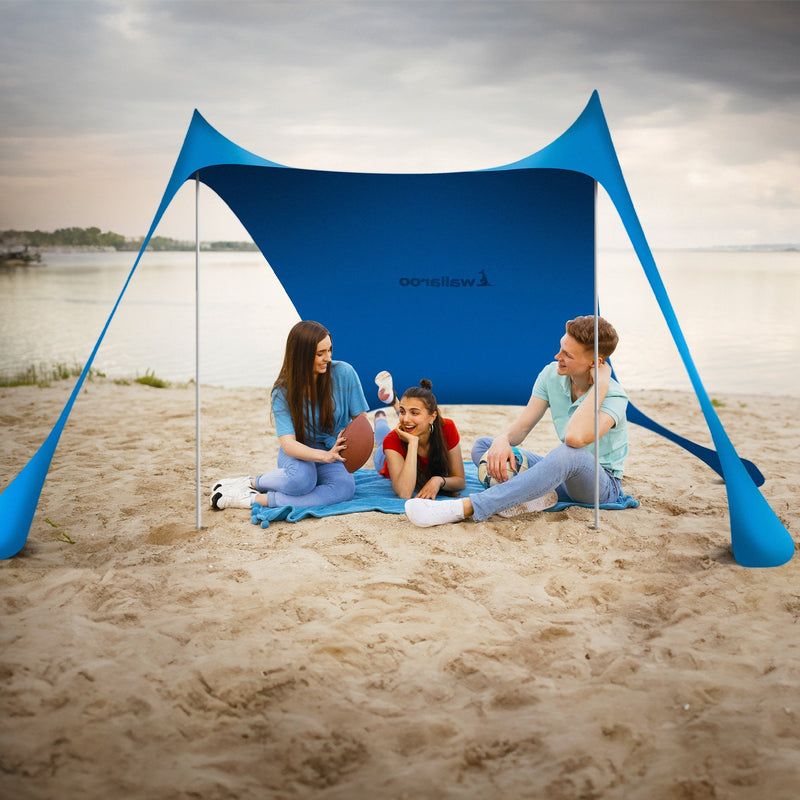 Wallaroo Beach Tent Canopy Sunshade 2m X 2m - Blue - NuSea