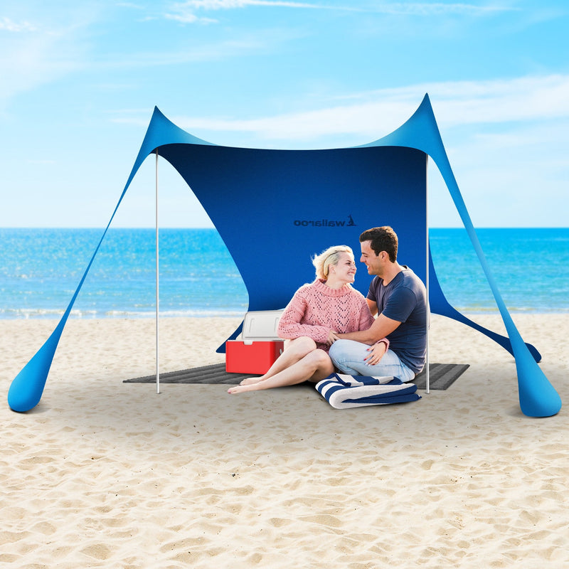 Wallaroo Beach Tent Canopy Sunshade 2m X 2m - Blue - NuSea