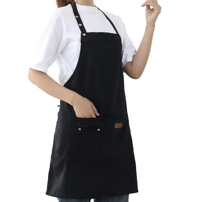 Washable Canvas Butcher and Server Kitchen Cooking Apron Café Uniform Apron with Pockets - NuSea