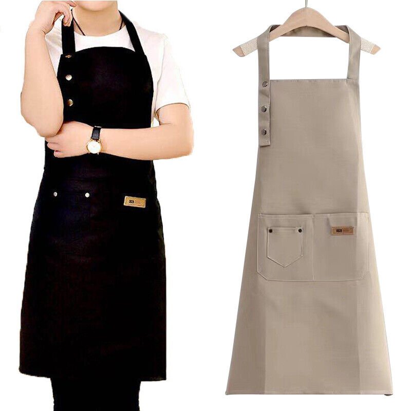 Washable Canvas Butcher and Server Kitchen Cooking Apron Café Uniform Apron with Pockets - NuSea