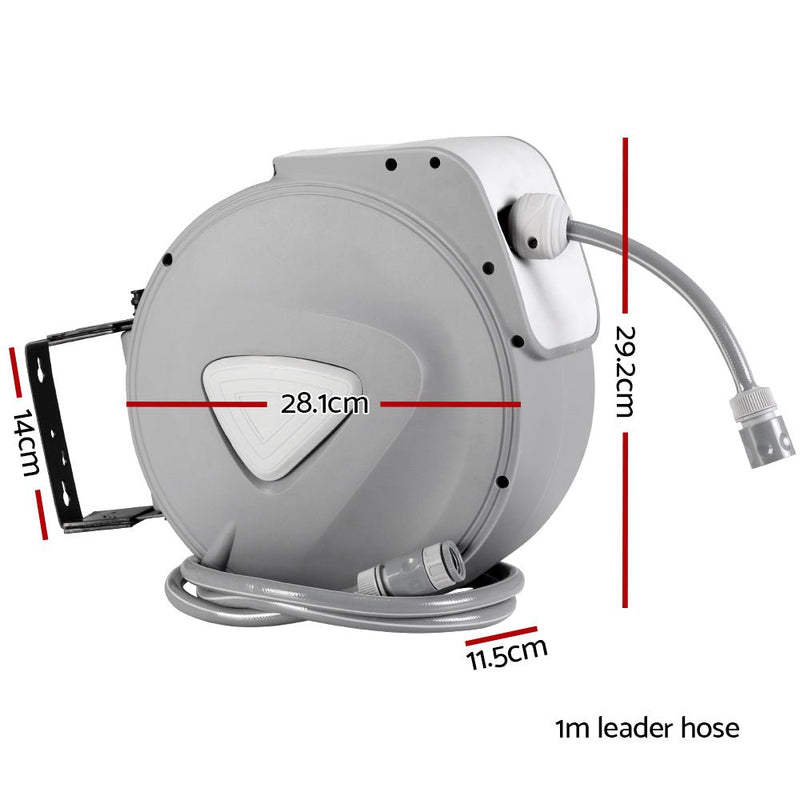 Water Hose Reel 10M Retractable Auto Rewind Garden Spray Gun - NuSea