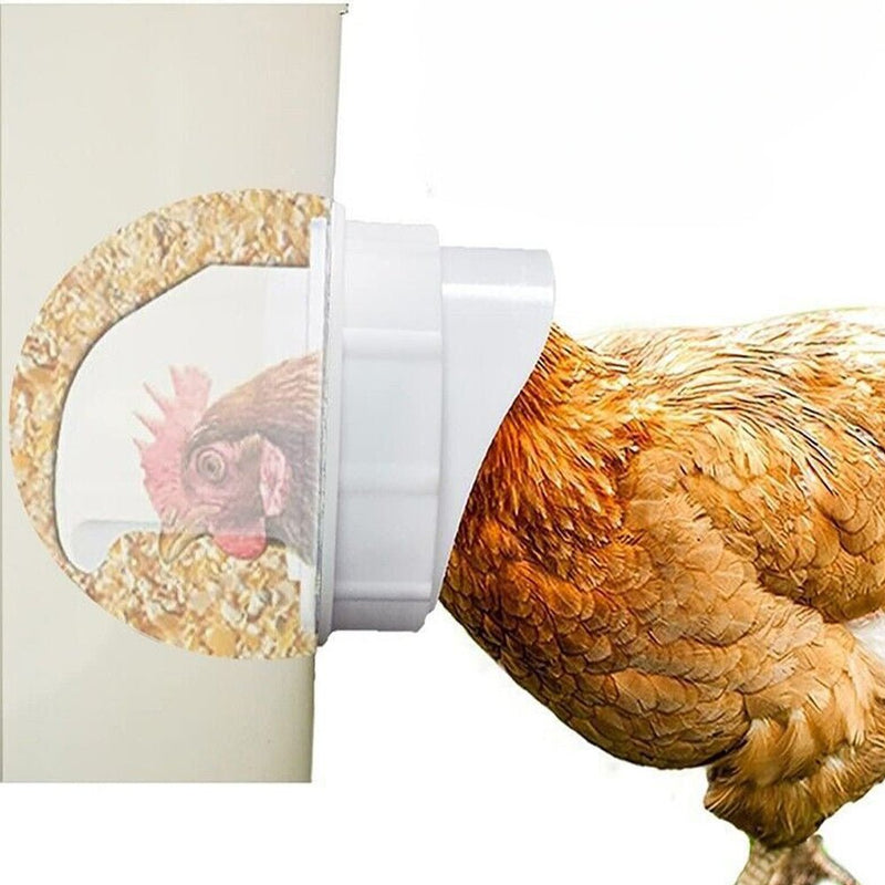 Waterproof No Waste DIY Chicken Feeders Gravity Feed Kit for Buckets, Boxes, Tanks - NuSea