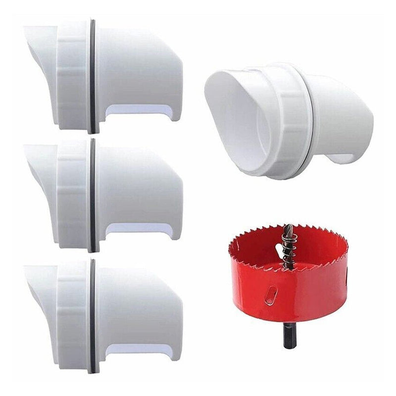 Waterproof No Waste DIY Chicken Feeders Gravity Feed Kit for Buckets, Boxes, Tanks - NuSea