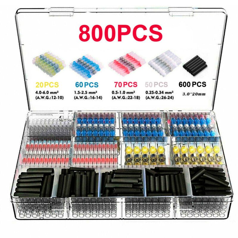 Waterproof Terminals Solder Seal Sleeve Heat Shrink Butt Wire Connectors - NuSea