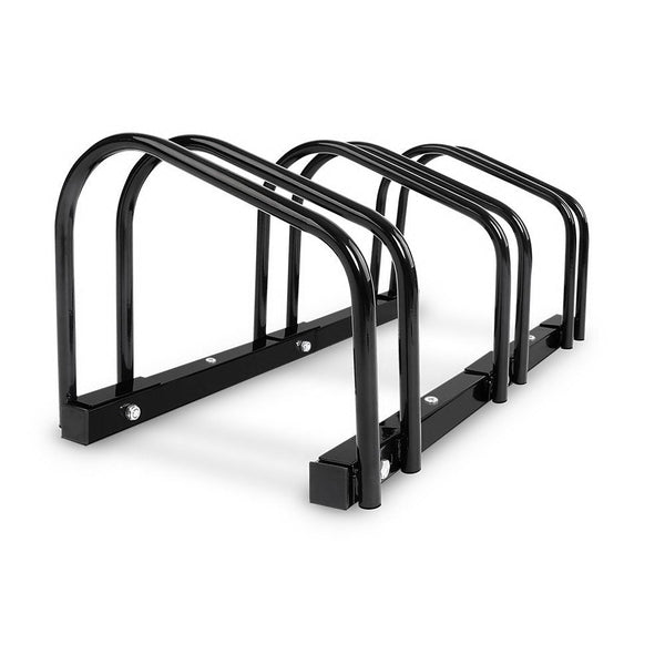 Weisshorn 3 Bike Stand Rack Bicycle Storage Floor Parking Holder Cycling Black - NuSea