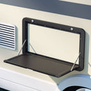 Weisshorn Caravan Table 800 x 450mm Folding Lockable Black - NuSea