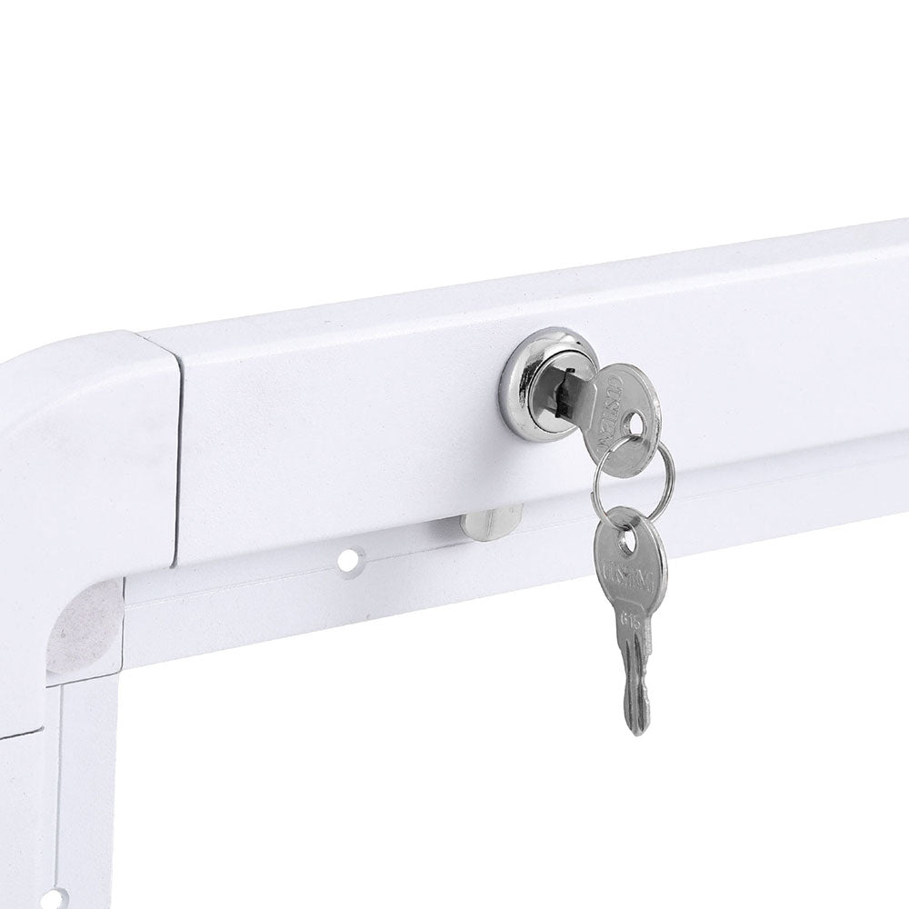 Weisshorn Caravan Table 800 x 450mm Folding Lockable White - NuSea