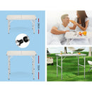 Weisshorn Folding Camping Table 90CM Adjustable Portable Outdoor Picnic Desk - NuSea