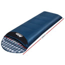 Weisshorn Sleeping Bag Single Thermal Camping Hiking Tent Blue 0&deg;C - NuSea