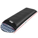 Weisshorn Sleeping Bag Single Thermal Camping Hiking Tent Grey 0&deg;C - NuSea