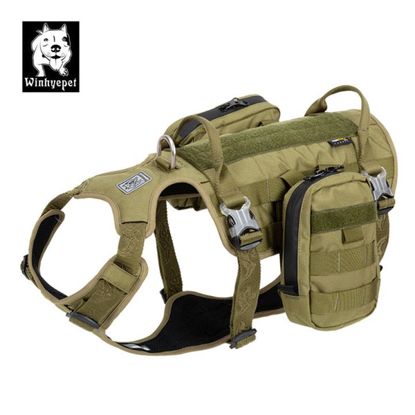 Whinhyepet Military Harness Army Green L - NuSea