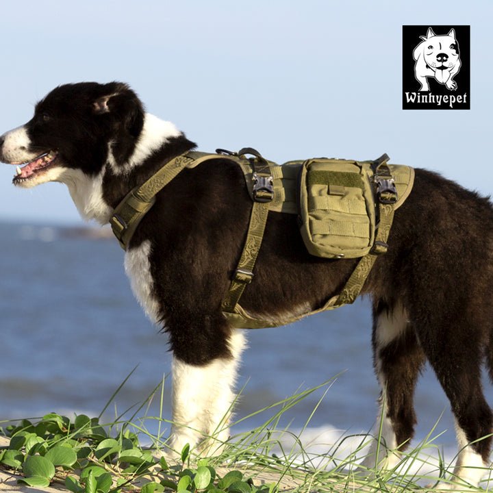 Whinhyepet Military Harness Army Green L - NuSea