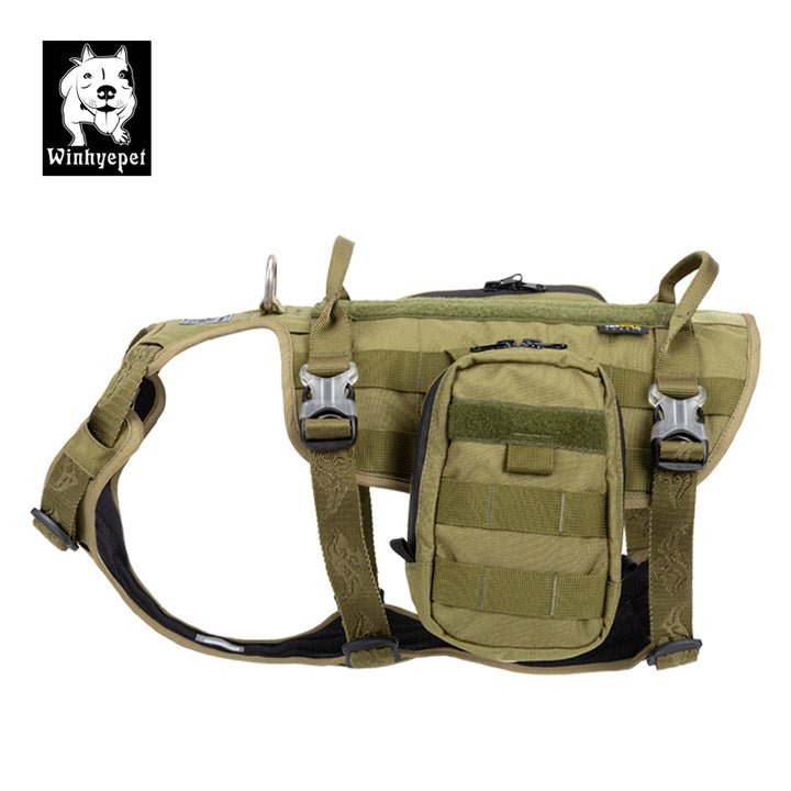 Whinhyepet Military Harness Army Green L - NuSea