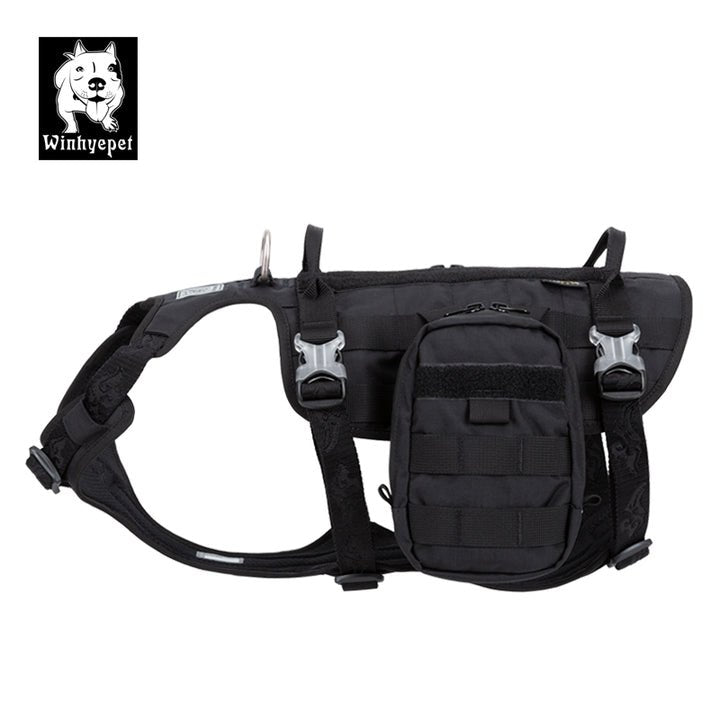 Whinhyepet Military Harness Black L - NuSea