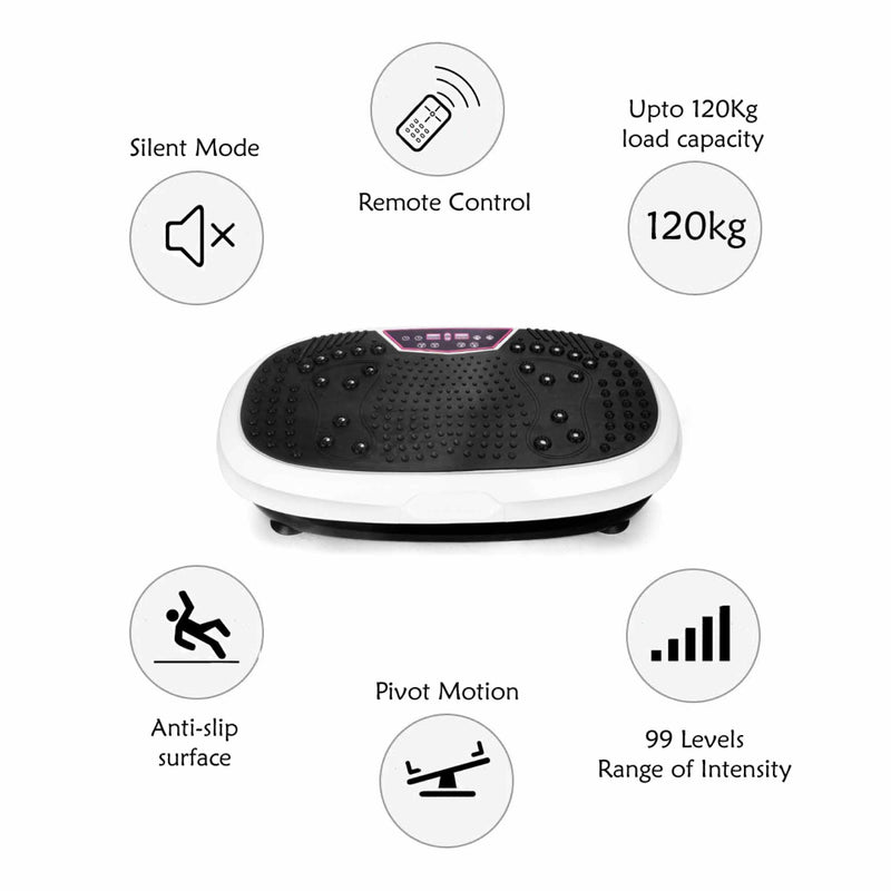 White Mini Vibration Platform - Magnet Therapy Vibrating Machine Exercise Plate - NuSea