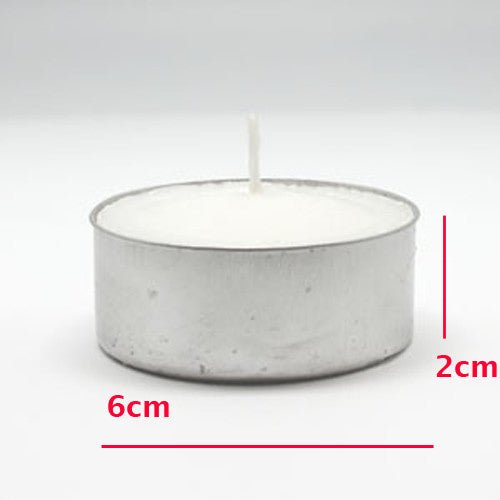 Wholesale Lot Large Tealight Candles 6cm Wide in silver foil cup 200 in a pack - Party Event Wedding BBQ Dinner Romantic Ambience Decor - NuSea