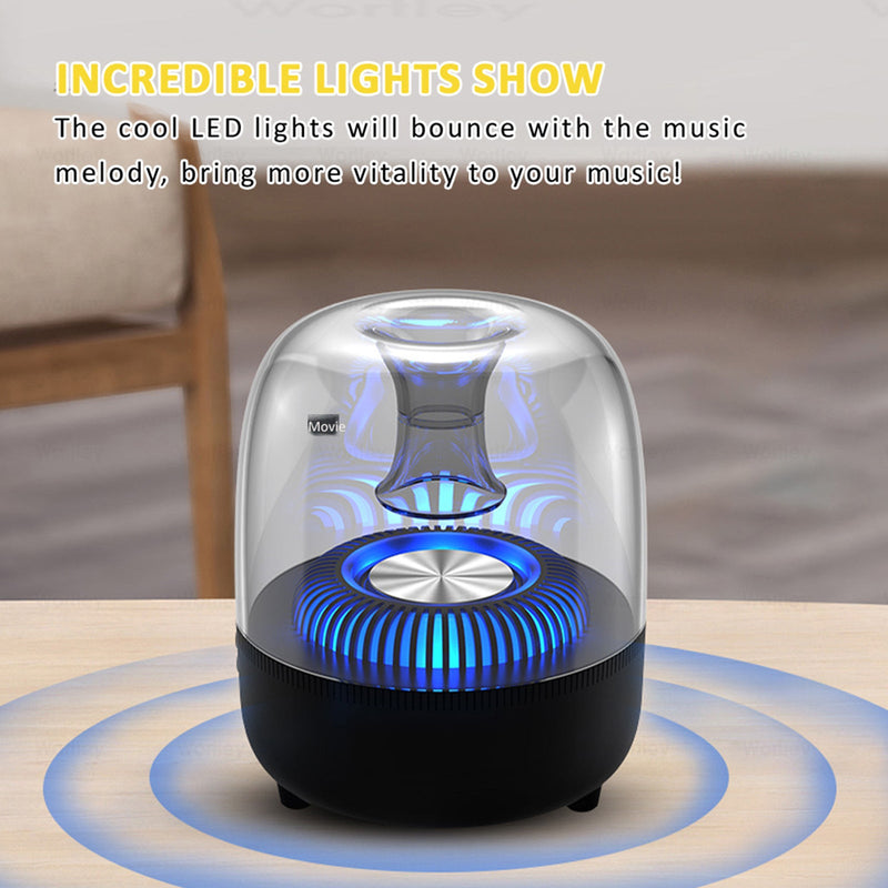 Wireless Rechargeable Bluetooth Speaker LED Portable Stereo FM USB/TF/AUX - NuSea