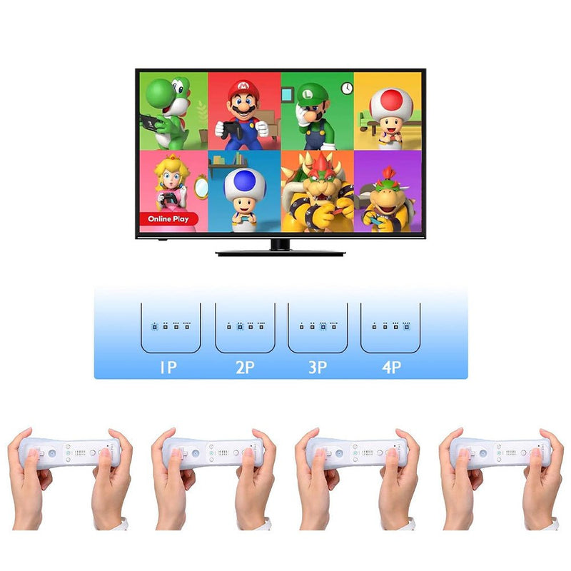 Wireless Remote Controller and Nunchuck for Nintendo Wii/Wii U Video Game Gamepads Motion Plus - NuSea