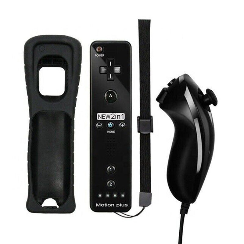 Wireless Remote Controller and Nunchuck for Nintendo Wii/Wii U Video Game Gamepads Motion Plus - NuSea