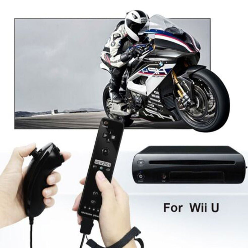 Wireless Remote Controller and Nunchuck for Nintendo Wii/Wii U Video Game Gamepads Motion Plus - NuSea