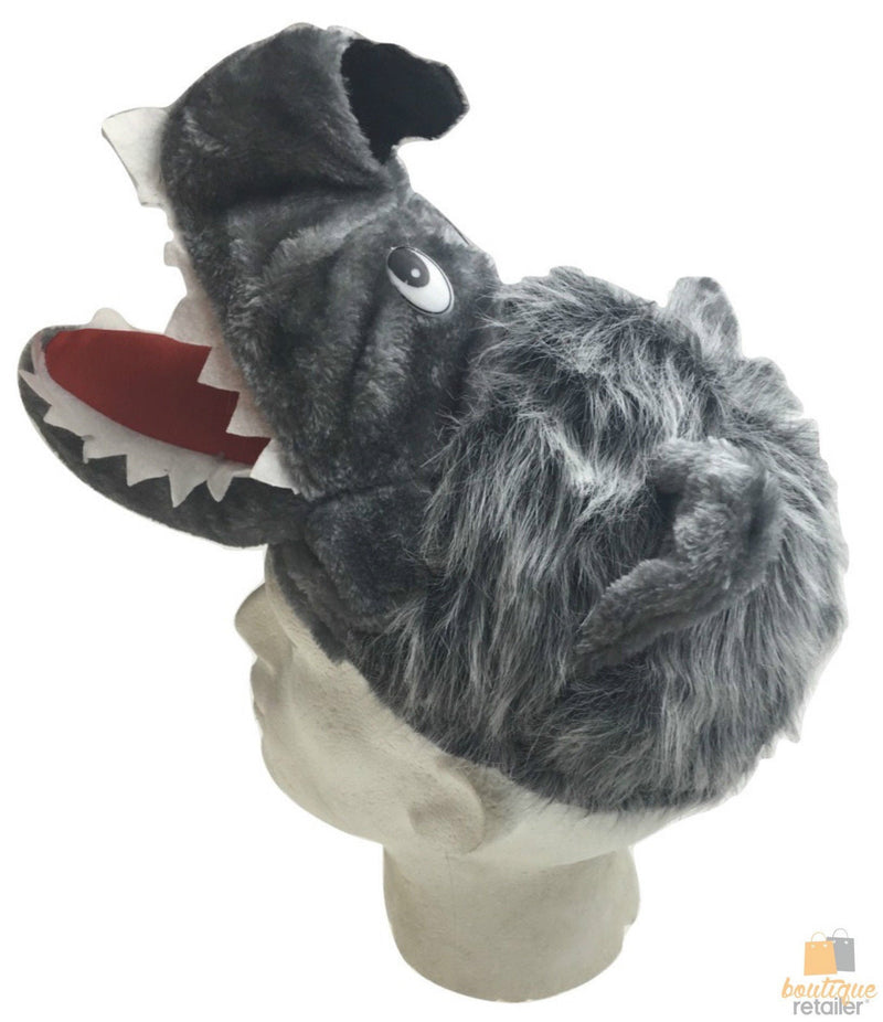 WOLF HAT Funny Party Costume Adult Childrens Animal Fancy Dress Halloween Cap - NuSea