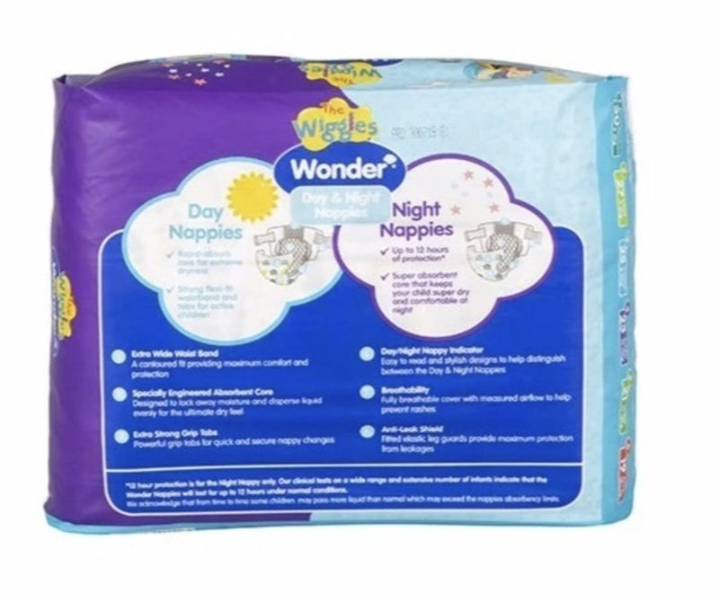 Wonder Pk25 the Wiggles Day & Night Nappies Diapers Crawler 6 - 11 Kg Size 3 - NuSea