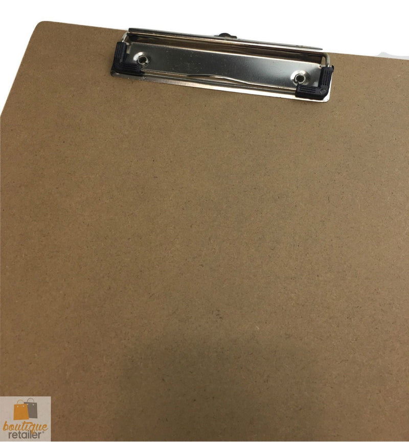 WOODEN A4 CLIPBOARD Hardboard Menu Clip Office Restaurant Writing Board Holder - NuSea