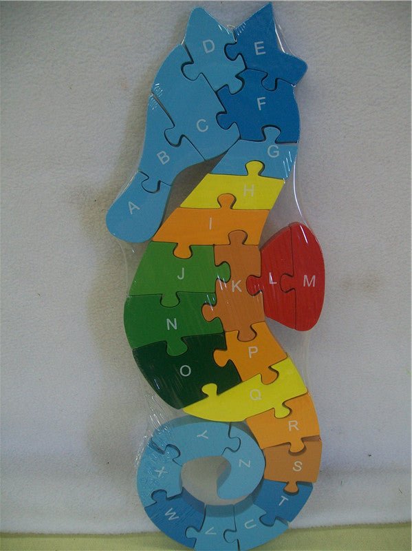 WOODEN ANIMALS PUZZLES - SEA HORSE - NuSea