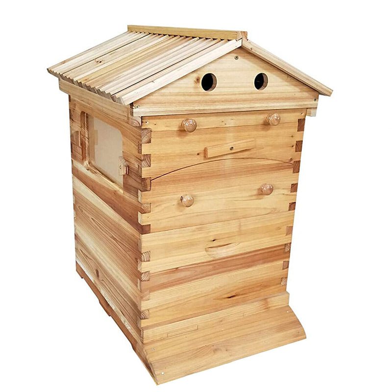 Wooden Beekeeping Beehive Housebox with Auto - Flowing Honey Frames - NuSea