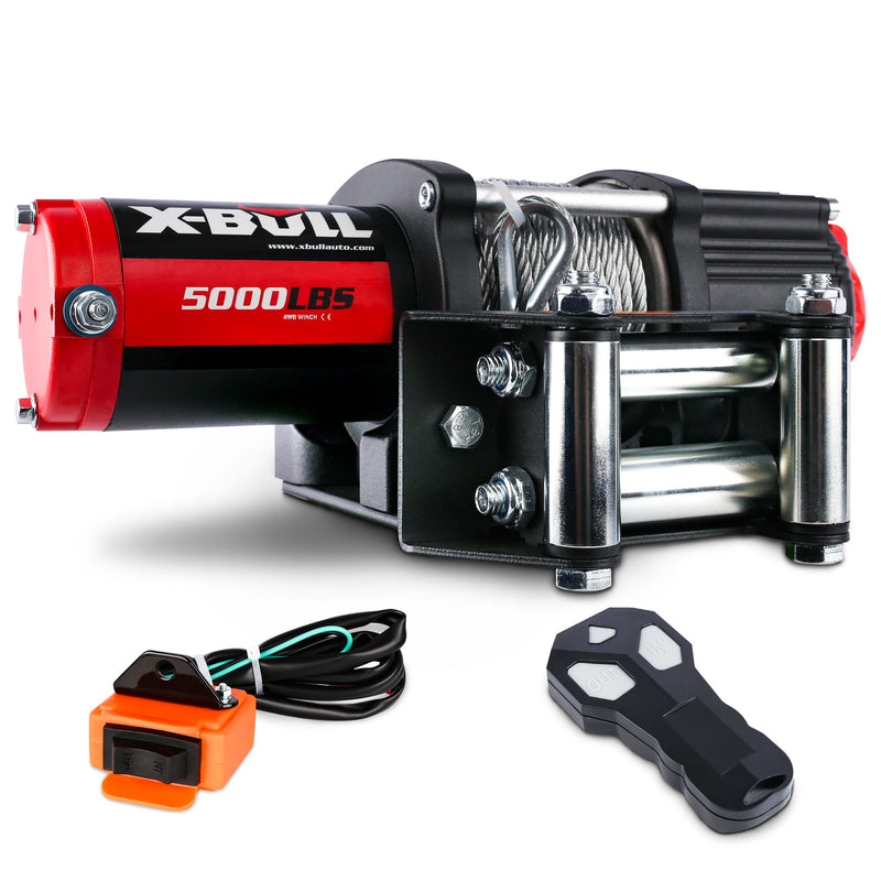 X - BULL Electric Winch 12V 5000LBS Wireless 15.2M Steel Cable ATV UTV 4WD Boat - NuSea