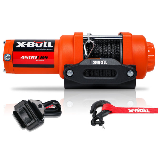 X - BULL Electric Winch 12v Synthetic Rope 4500LBS Wireless Remote ATV UTV 2041KG - NuSea