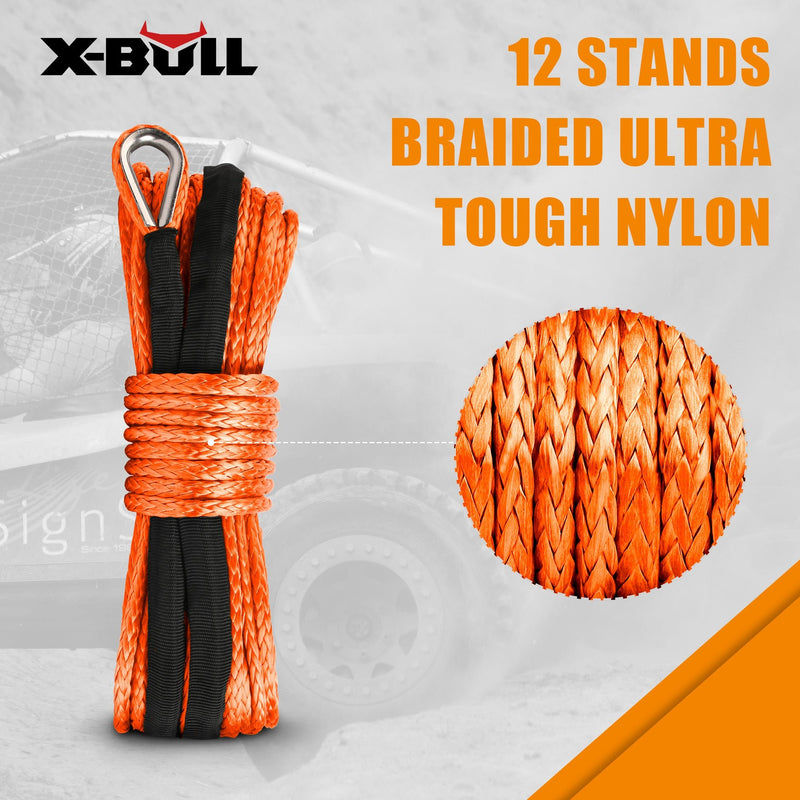 X - BULL Winch Rope Dyneema Synthetic Rope 5.5mm x 13m Tow Recovery Offroad 4wd - NuSea