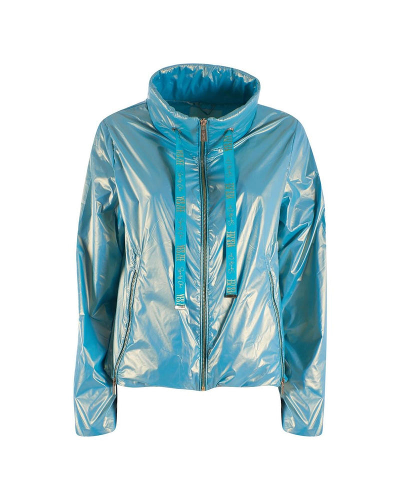 Yes Zee Women's Light Blue Nylon Jackets & Coat - M - NuSea