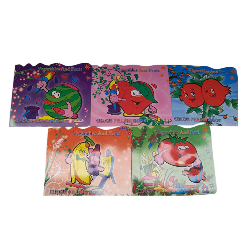 3 x colouring books assorted vegetables - NuSea