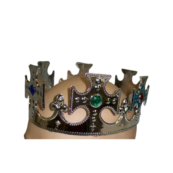 2x King's crown with jewels-silver - NuSea