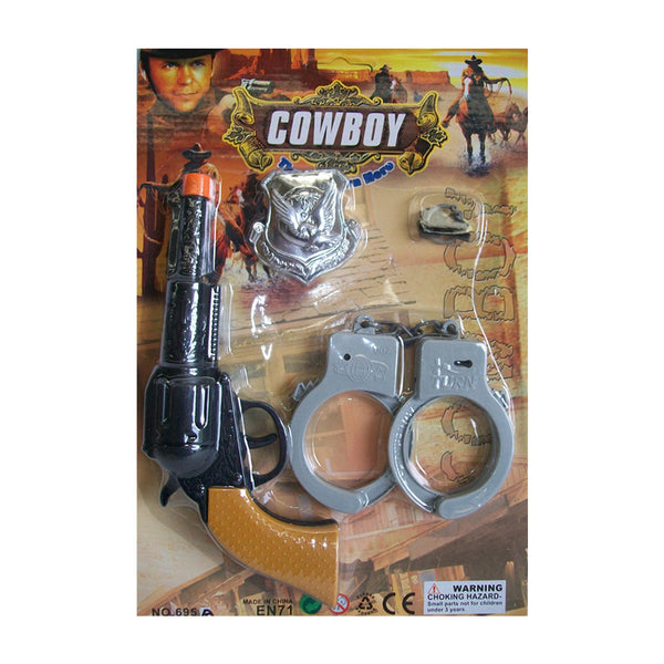 Toy cowboy gun and handcuff play set - NuSea