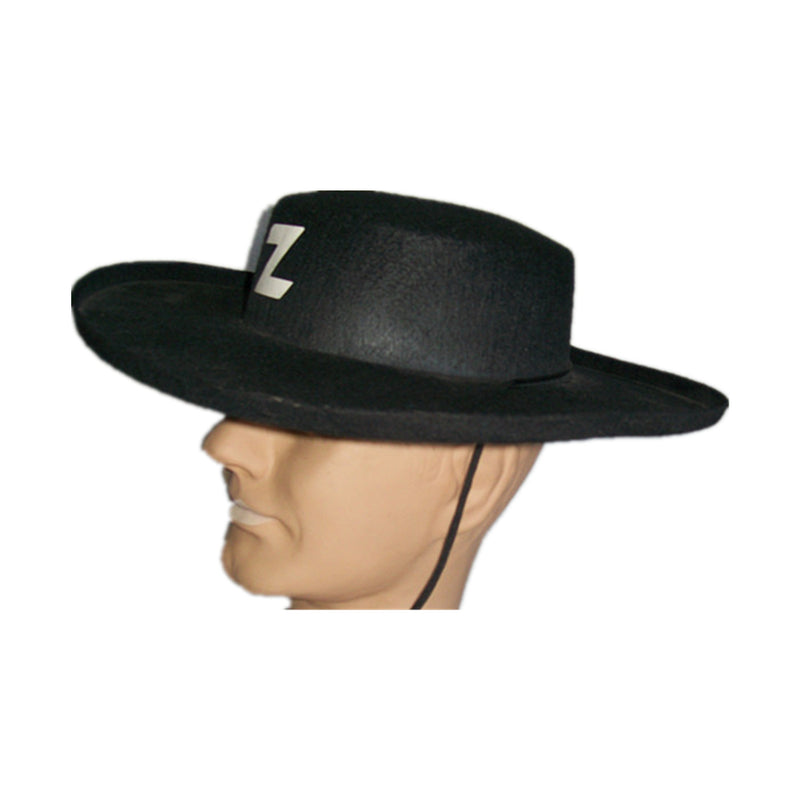 Black flocked zorro hat - NuSea