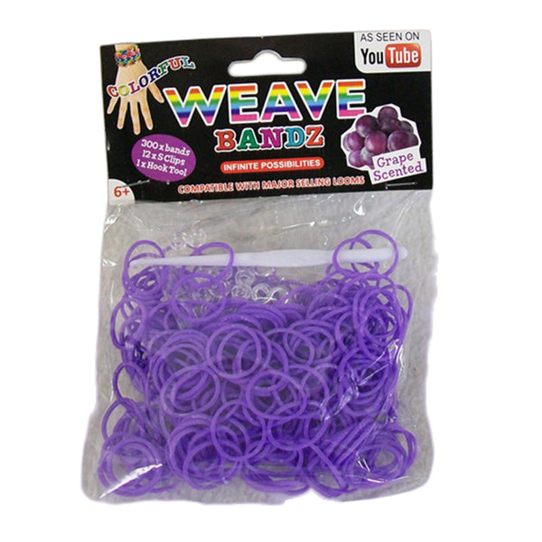 4x Loom bands scented with hook and clips - NuSea