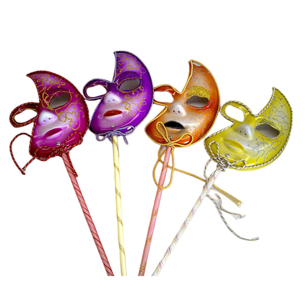 4x Party masks on sticks - NuSea