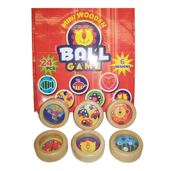 6x Mini wooden ball game - NuSea